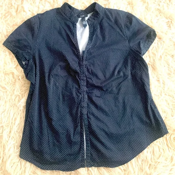 Alfani | Polka Dot Button Up Shirt Short Sleeve - Picture 3 of 10